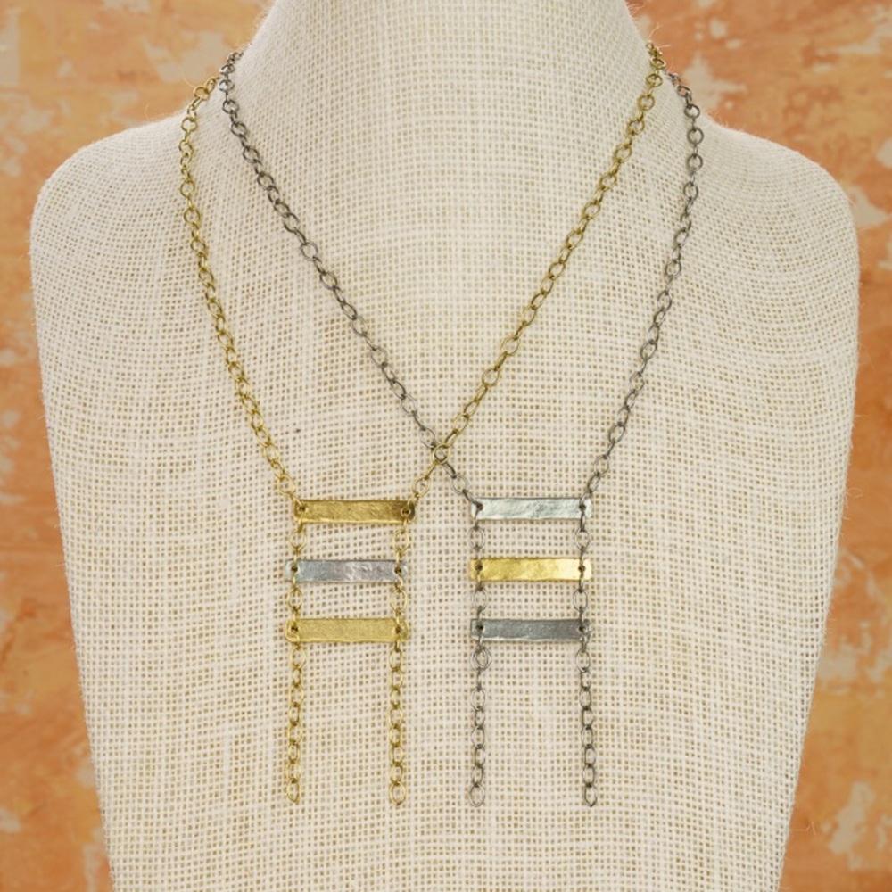 Silver and gold necklaces